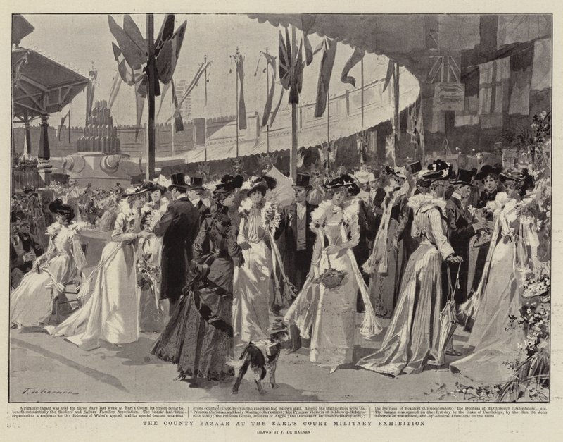 El bazar del condado en la Exposición Militar de Earl