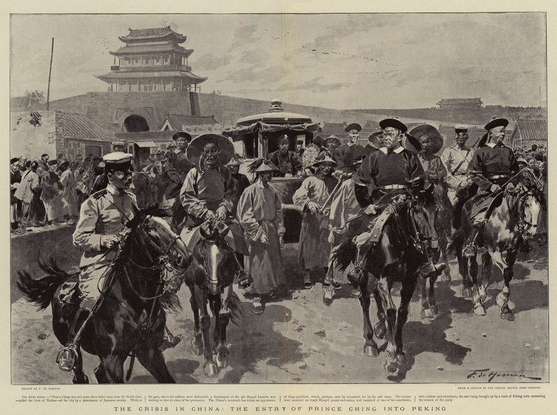La crisis en China, la entrada del Príncipe Ching en Pekín de Frederic de Haenen