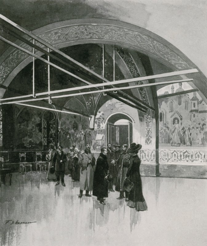 La pequeña Palata Dorada, o Sala de la Zarina, en el Kremlin de Frederic de Haenen