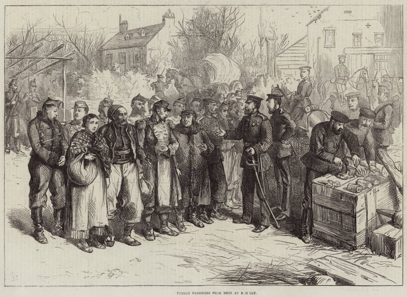 Prisioneros franceses de Metz en Remilly de Frederick Barnard