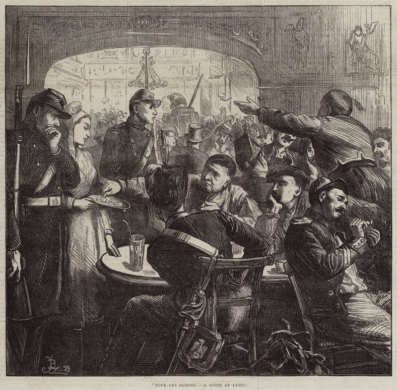 Para los heridos, una escena en Lyon de Frederick Barnard
