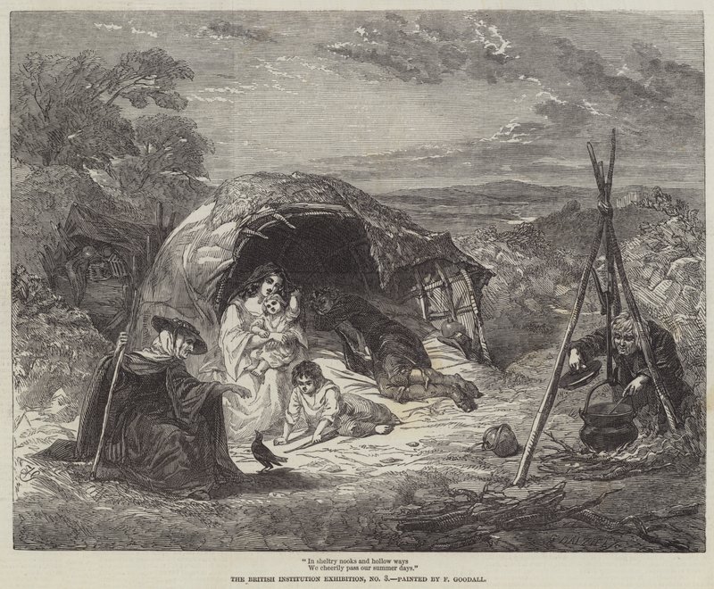 En rincones protegidos y caminos huecos, pasamos alegremente nuestros días de verano de Frederick Goodall