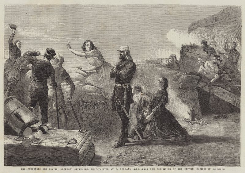 Los Campbell están llegando, Lucknow, septiembre de 1857 de Frederick Goodall