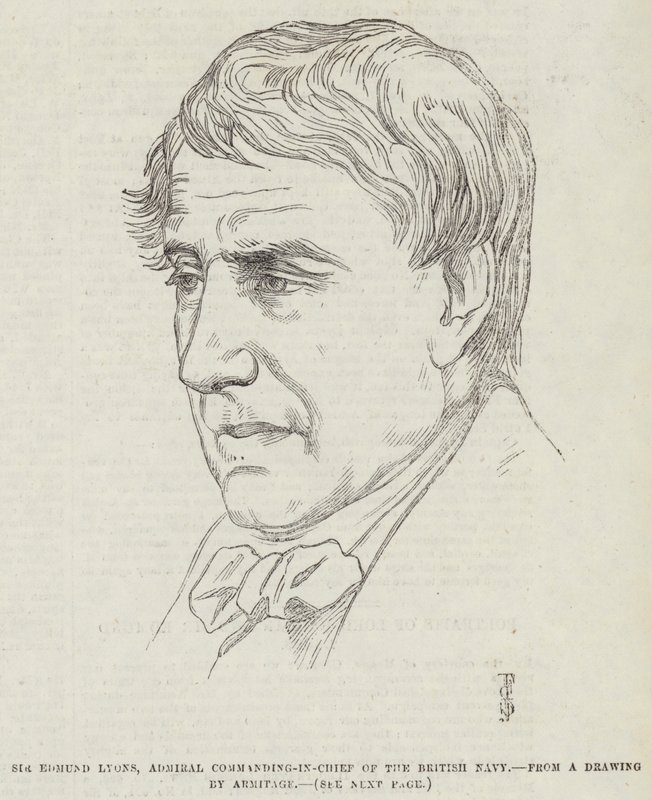 Sir Edmund Lyons, Almirante Comandante en Jefe de la Marina Británica de Frederick John Skill
