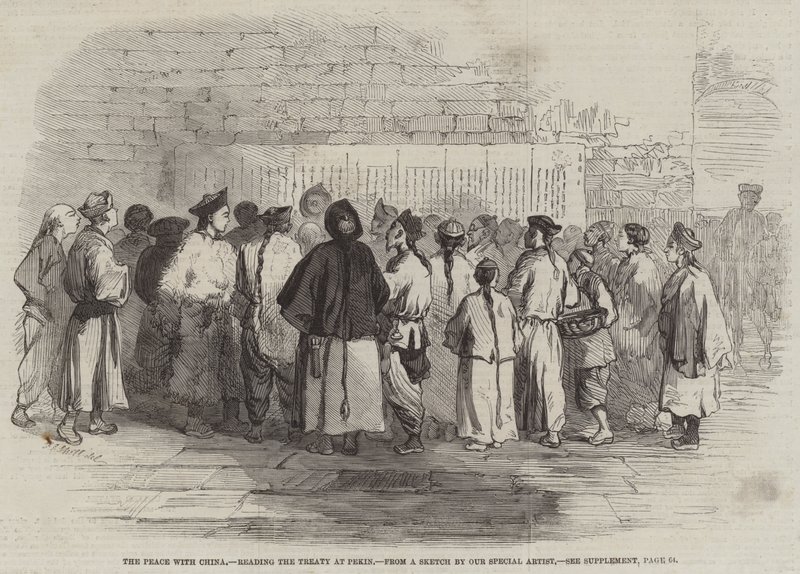 La paz con China, lectura del tratado en Pekín de Frederick John Skill