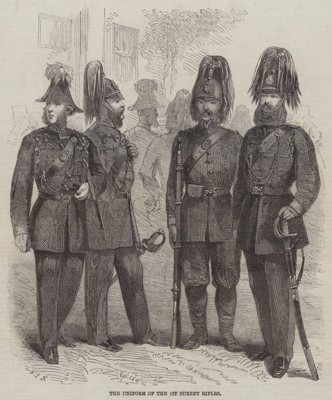 El Uniforme de los 1ros Rifles de Surrey de Frederick John Skill