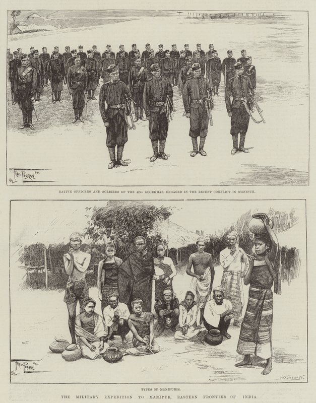 La expedición militar a Manipur, frontera oriental de la India de Frederick Pegram