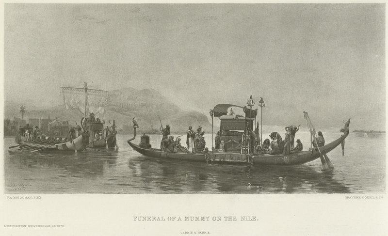 Funeral de una momia en el Nilo de Frederick Arthur Bridgman