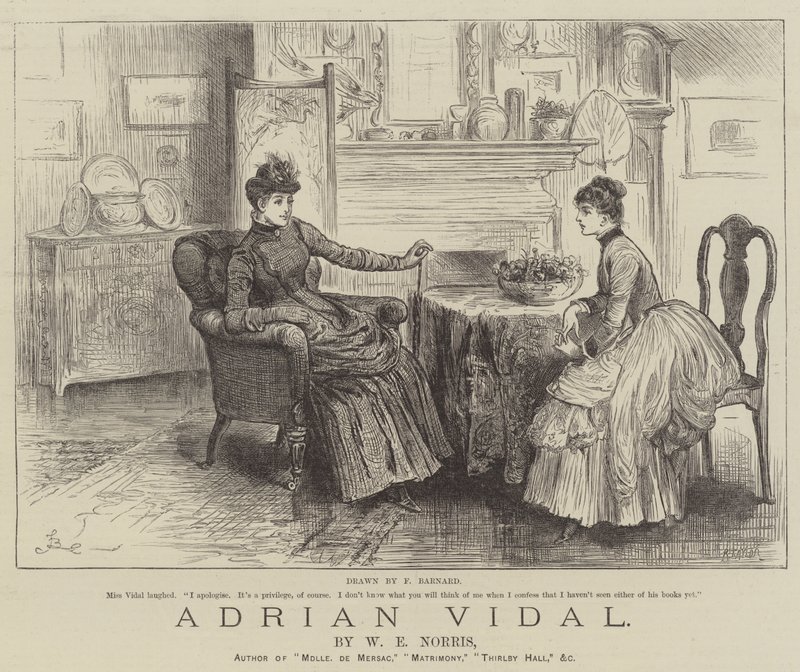 Adrian Vidal, por W E Norris de Frederick Barnard
