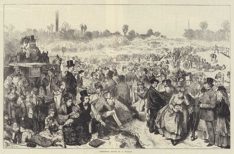 Hampstead Heath en un Día Festivo de Frederick Barnard