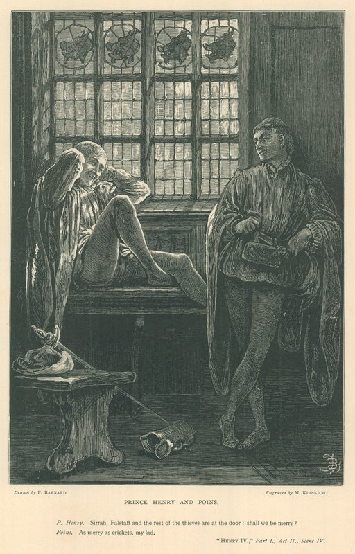 Ilustración para Enrique IV, parte I de Frederick Barnard
