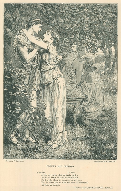 Ilustración para Troilo y Crésida de Frederick Barnard
