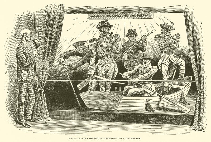 Estudio de Washington cruzando el Delaware de Frederick Burr Opper
