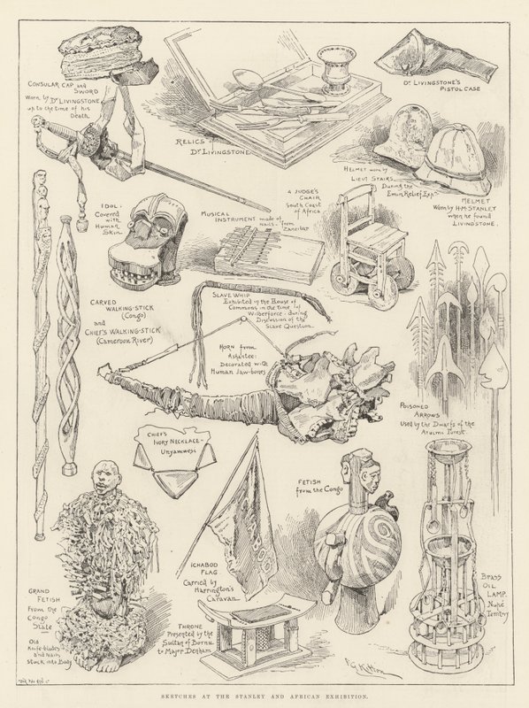 Bocetos en la Exposición de Stanley y África de Frederick George Kitton