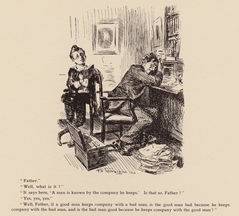 A un hombre se le conoce por la compañía que tiene (lito) de Frederick Henry Townsend