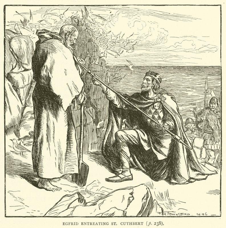 Egfrid suplicando a San Cuthbert de Frederick Henry Townsend