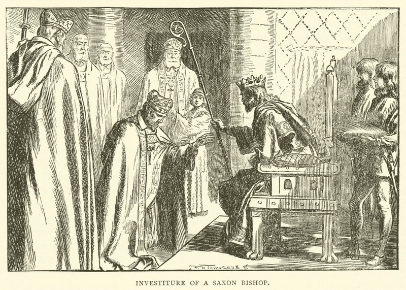 Investidura de un obispo sajón de Frederick Henry Townsend