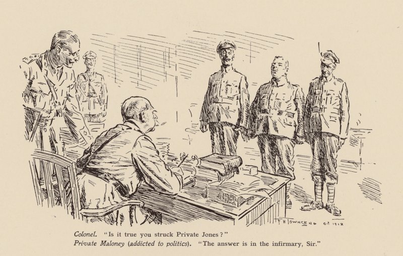 Soldado acusado de golpear a un compañero (litografía) de Frederick Henry Townsend