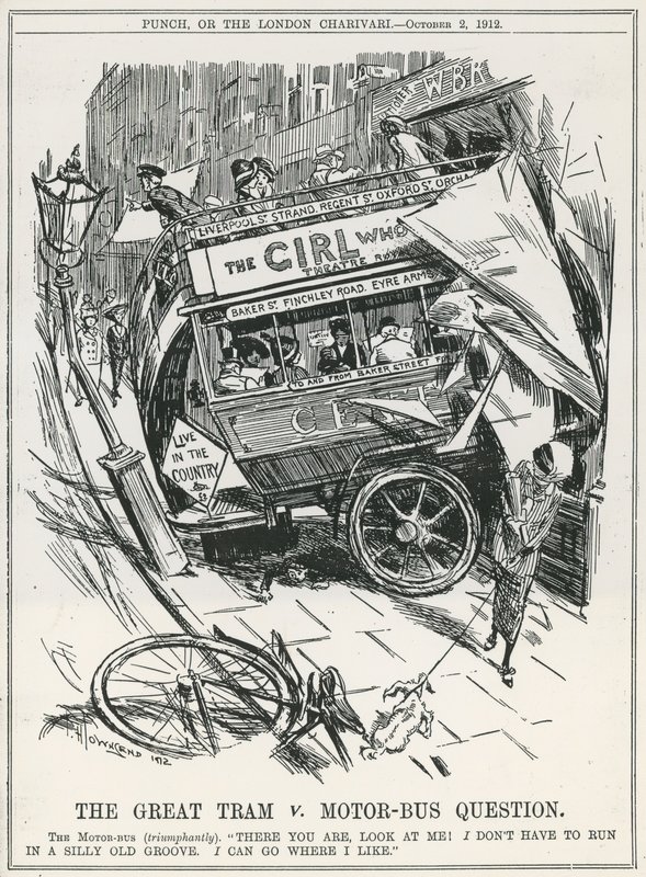 La gran cuestión del tranvía contra el autobús de Frederick Henry Townsend