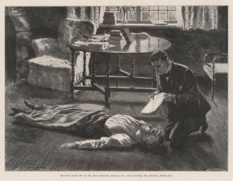 El ermitaño de los tejos, por E. Nesbit de Frederick Henry Townsend