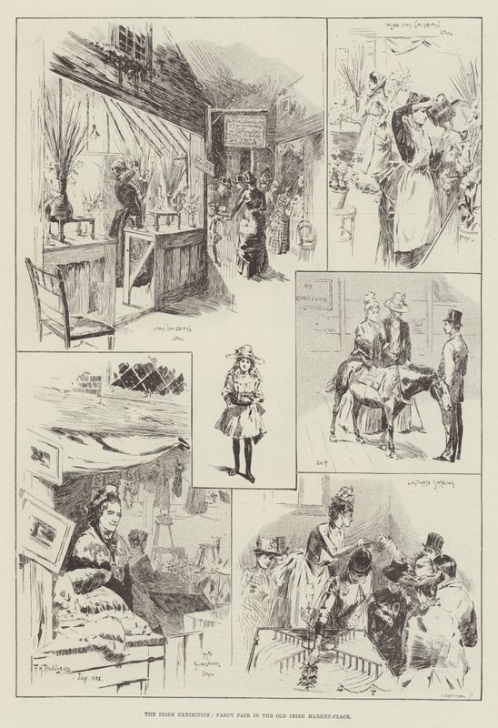 La Exposición Irlandesa, Feria de Fantasía en el Antiguo Mercado Irlandés de Frederick Henry Townsend