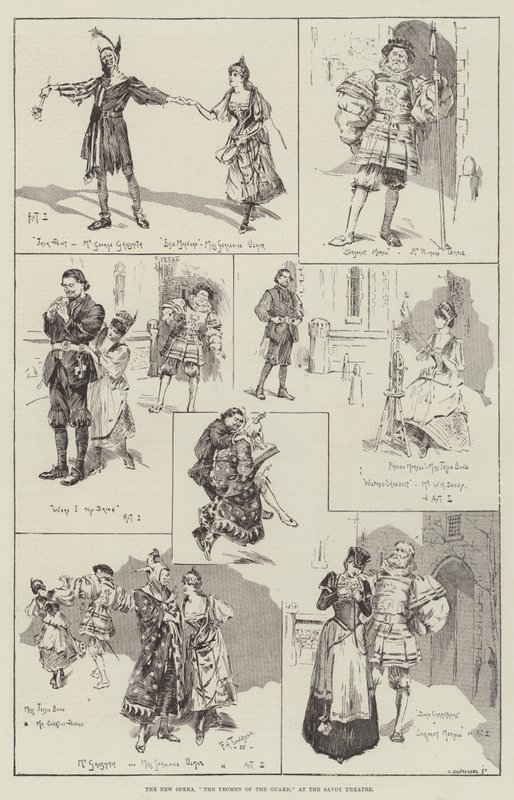 La nueva ópera, Los guardianes de la torre, en el Teatro Savoy de Frederick Henry Townsend