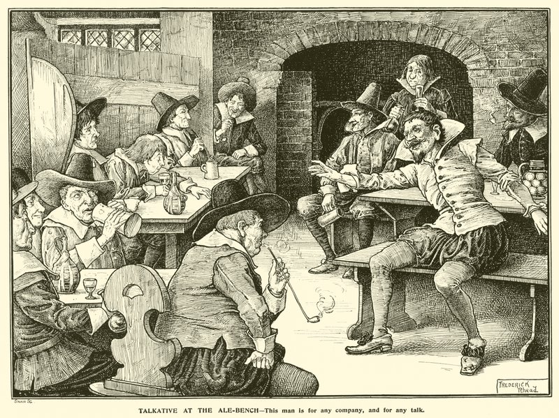 Hablador en la taberna de Frederick Hurten Rhead