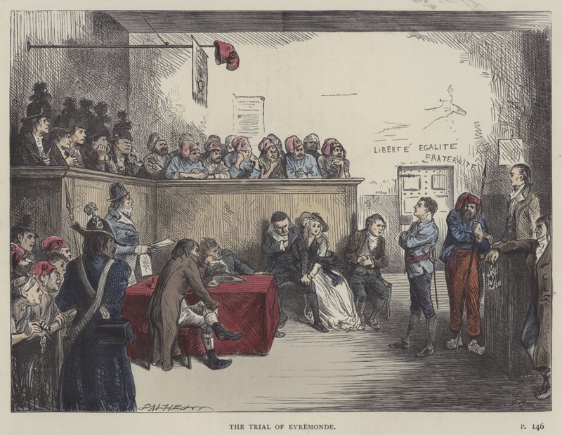 Ilustración para Historia de Dos Ciudades de Frederick L. Bernard