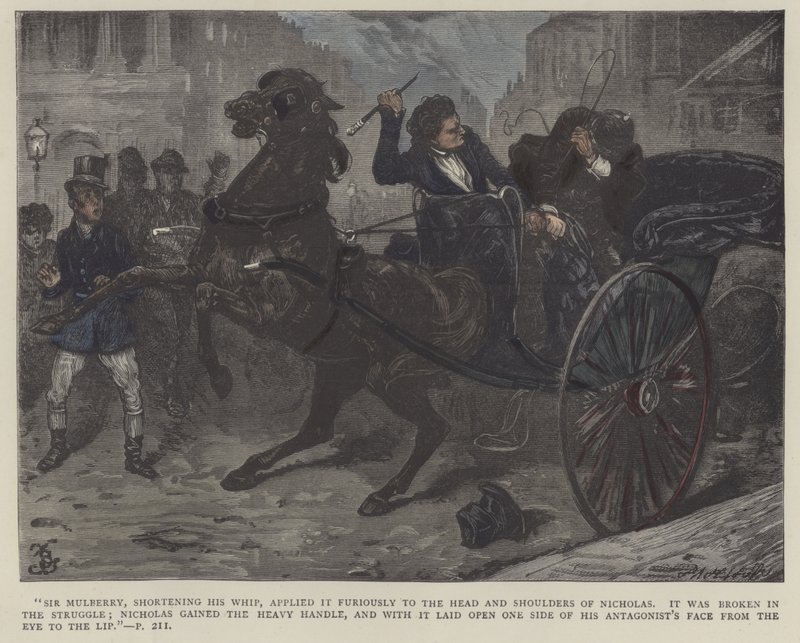 Ilustración para Nicholas Nickleby de Frederick L. Bernard
