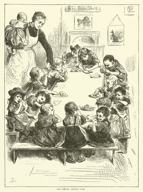 La guardería - hora de la cena de Frederick L. Bernard