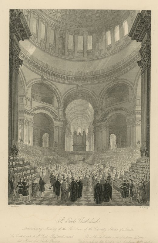 Reunión de aniversario de los Niños de las Escuelas de Caridad de Londres de Frederick Mackenzie