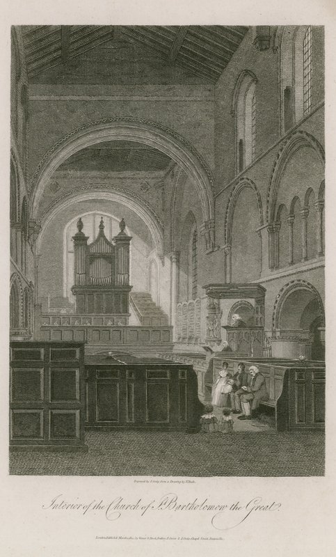Interior de la Iglesia de San Bartolomé el Grande de Frederick Nash