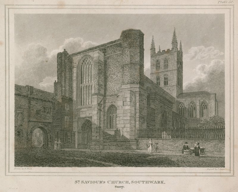 Iglesia de San Salvador, Southwark, Surrey de Frederick Nash