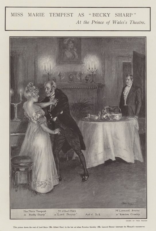 Señorita Marie Tempest como Becky Sharp en el Teatro Prince of Wales, Londres de Frederick Pegram