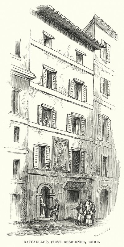 Primera Residencia de Rafael, Roma (grabado) de Frederick William Fairholt