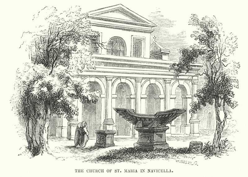 La Iglesia de Santa María en Navicella (grabado) de Frederick William Fairholt