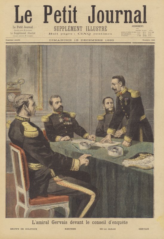 El almirante Gervais ante la Junta de Investigación de French School