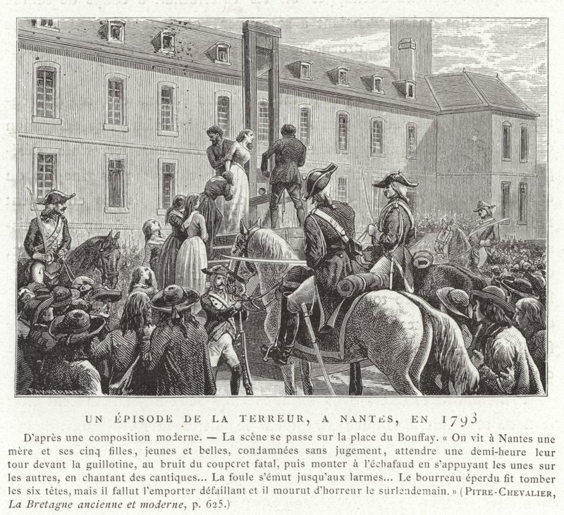 Un episodio durante el Reinado del Terror, Revolución Francesa, Nantes, 1793 de French School
