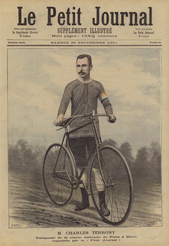 Charles Terront, ganador de la carrera ciclista París-Brest de French School