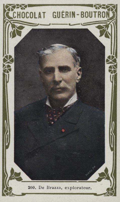 De Brazza, explorador (foto coloreada) de French School