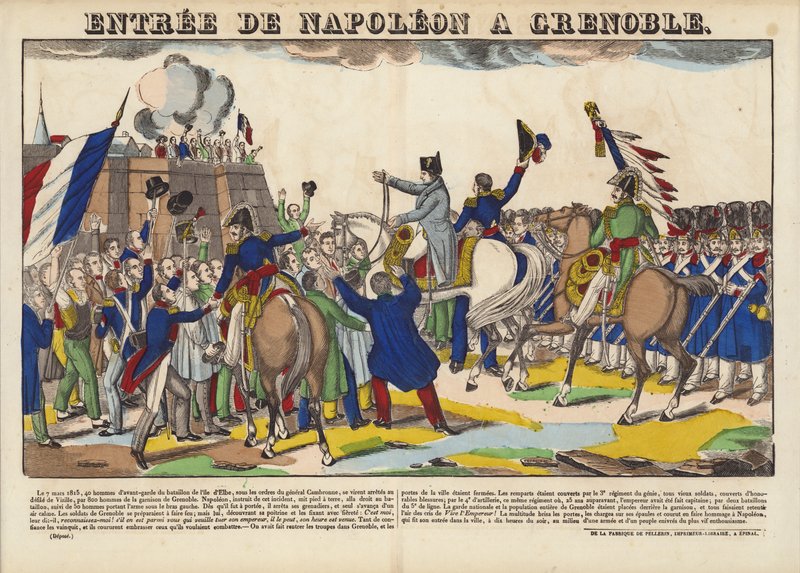 Entrada de Napoleón en Grenoble de French School