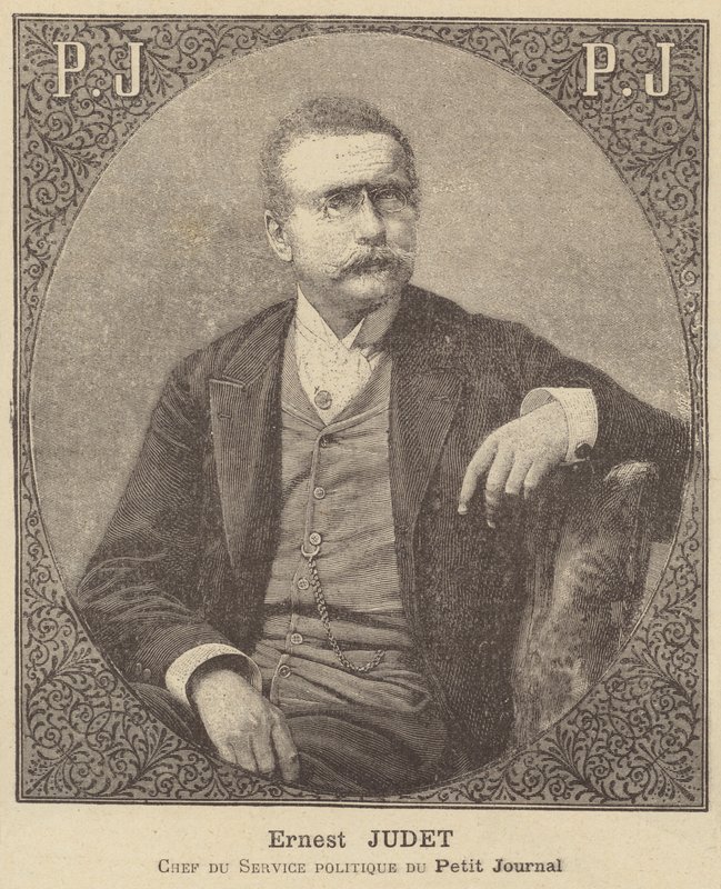 Ernest Judet, jefe del departamento de política en el Petit Journal de French School