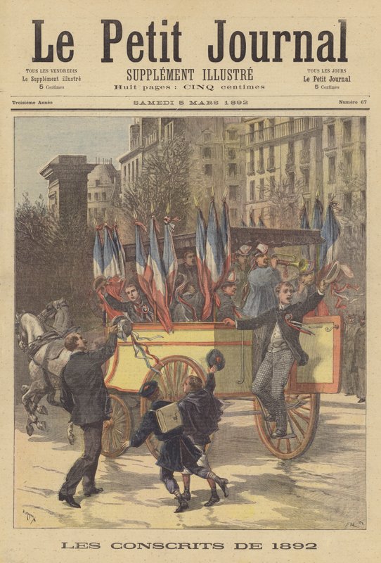 Reclutas del ejército francés de 1892 de French School