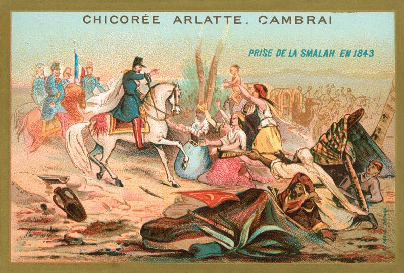 Tropas francesas capturando la smala de Abdelkader, Argelia, 1843 de French School