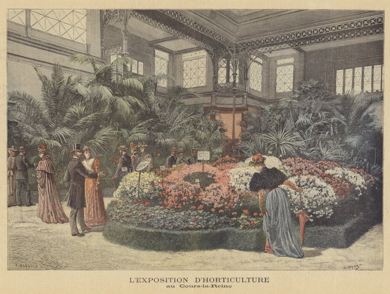 Exposición hortícola en el Cours-la-Reine de French School
