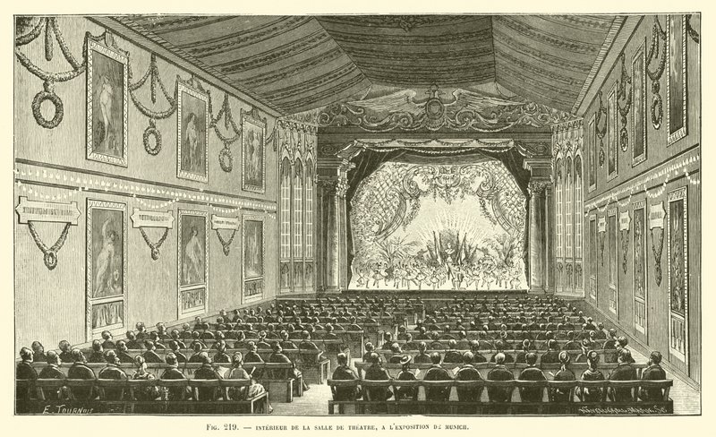 Interior de la Sala de Teatro, en la Exposición de Múnich de French School