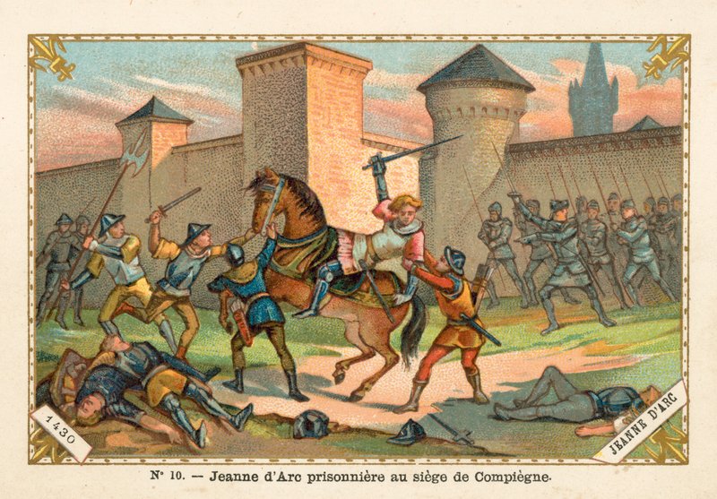 Juana de Arco capturada en el Sitio de Compiegne, 1430 de French School