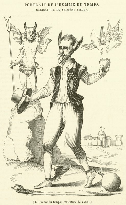 El Hombre del Tiempo, caricatura de 1580 de French School