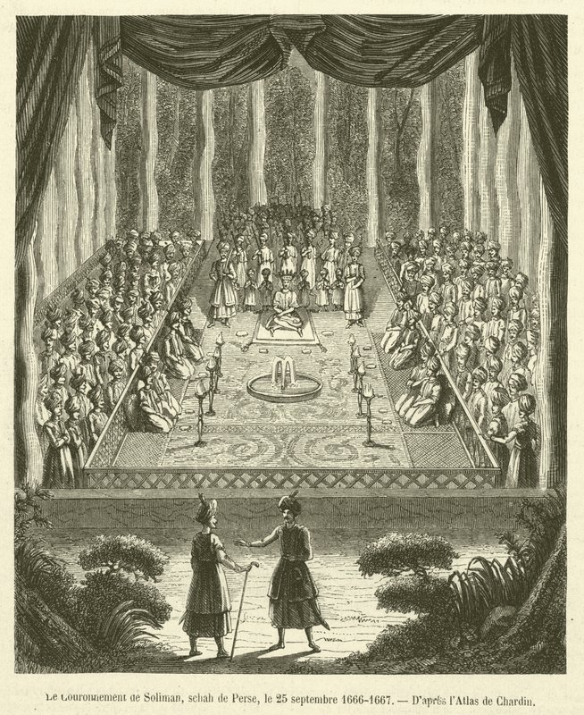 La coronación de Solimán, sah de Persia, el 25 de septiembre de 1666-1667 de French School