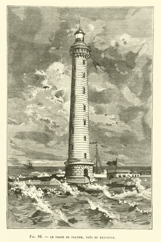 El faro de Planier, cerca de Marsella de French School
